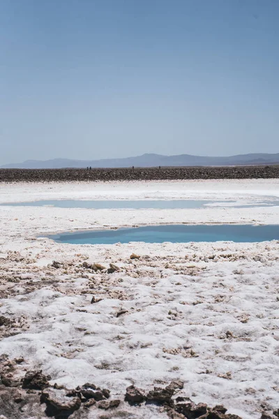Härlig Saltlagun Med Kristallklart Vatten Baltinache Lagun San Pedro Atacama — Stockfoto