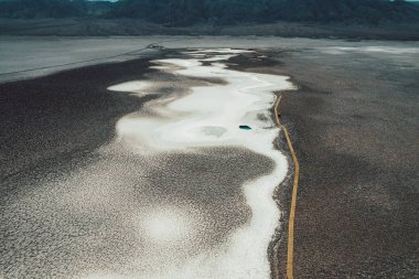 Tuz Gölü Baltinache San Pedro de Atacama Çölü Şili Hava Aracı Manzarası. Yüksek kalite fotoğraf