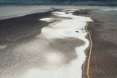 Tuz Gölü Baltinache San Pedro de Atacama Çölü Şili Hava Aracı Manzarası. Yüksek kalite fotoğraf