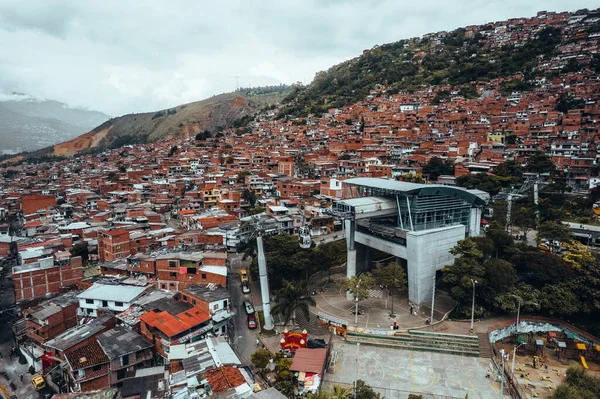 Aerial Photo Comuna Medellin Colombia Comuna High Quality Photo — Stock Photo, Image