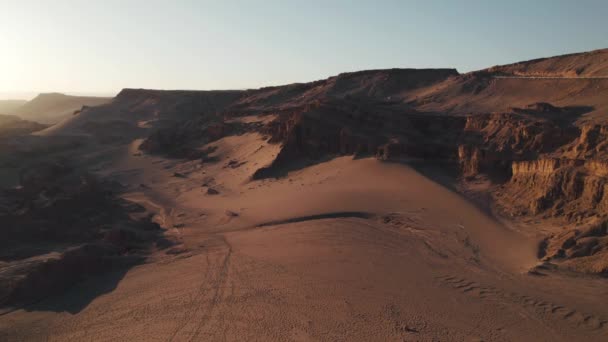 Vacker Drönarutsikt Över Valle Luna Moon Valley San Pedro Atacama — Stockvideo