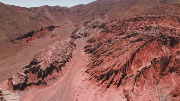 Rainbow Valley Červené Skály San Pedro Atacama Desert Chile Vysoce — Stock video