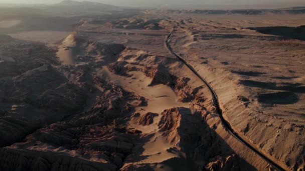 Valle Luna Vadisi San Pedro Atacama Çölü Nün Güzel Insansız — Stok video