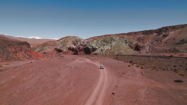 Rainbow Valley Red Rocks San Pedro Atacama Desert Chile High — Stock Video