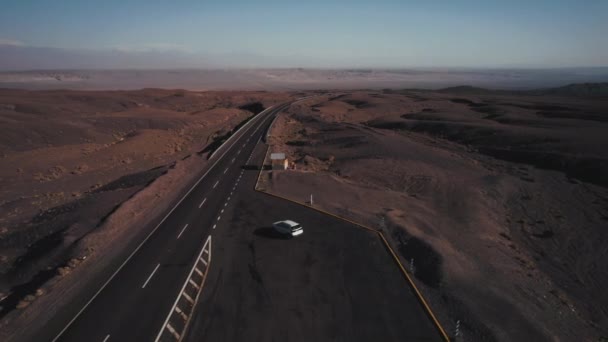 Krásný Bezpilotní Pohled Auto Silnici Valle Luna Moon Valley San — Stock video