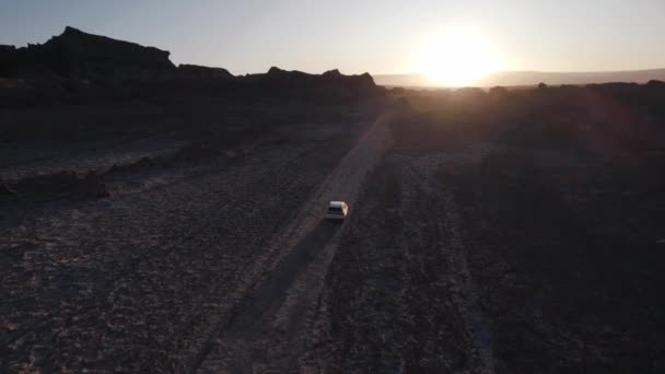 Piękny Widok Drona Samochodu Drodze Valle Luna Moon Valley San — Wideo stockowe