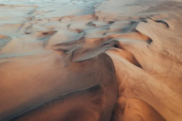 Textures Des Dunes Aériennes Désert Namibien Coucher Soleil Swakopmund Namibie — Photo
