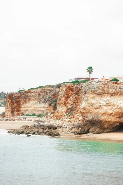 Punkt Widokowy Plażę Łuk Praia Marinha Algarve Portugalia Wysokiej Jakości — Zdjęcie stockowe