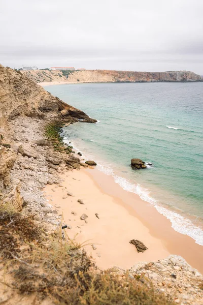 Strand Und Meerblick Bei Sagres Europa Portugal Algarve Hochwertiges Foto — Stockfoto