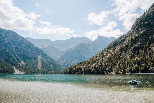普朗西湖 奥地利靠近德国的高山湖 巴伐利亚阿尔卑斯山 高质量的照片 — 图库照片