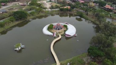 Bangkok Tayland 'daki Hava Antik Şehir Balık Tapınağı, Antik Siyam, Muang Boran. Yüksek kalite fotoğraf