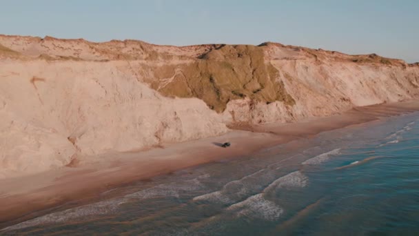 Imágenes Drones Lonstrup Lokken Coastline Cerca Rubjerg Knude Dinamarca Imágenes — Vídeo de stock