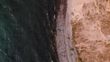 Helnaes Adası, Funen, Fyn, Danimarka 'daki hava görüntüleri. Yüksek kalite 4k görüntü