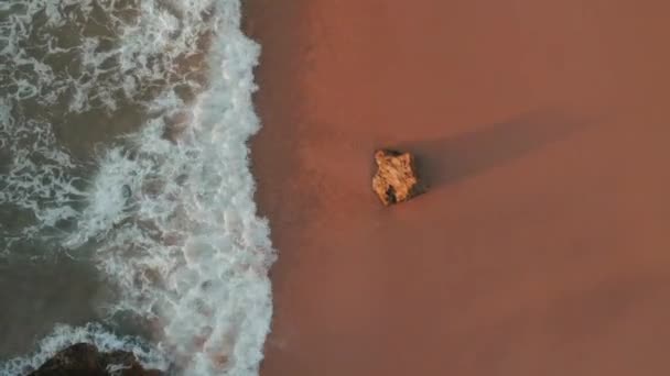 Flygbilder Praia Ursa Portugal Solnedgången Högkvalitativ Film — Stockvideo