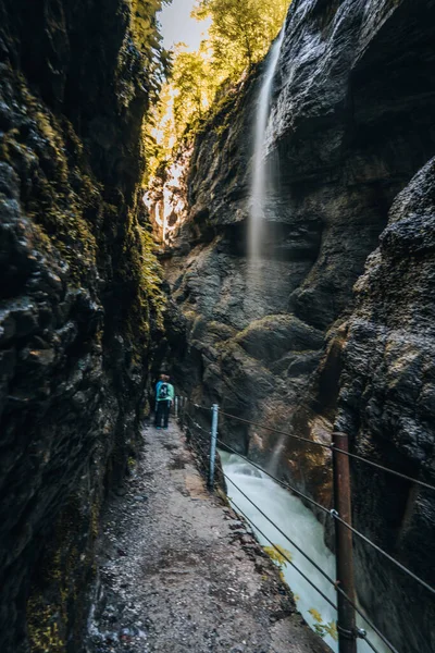Partnachklamm Kloof Canyon Garmisch Partenkirchen Beieren Duitsland Hoge Kwaliteit Foto — Stockfoto