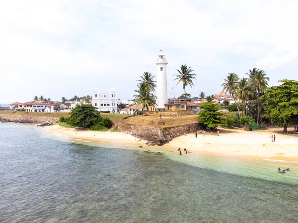 Légi Drón Fénykép Galle Fort Óceánon Dél Sri Lankán Kiváló — Stock Fotó