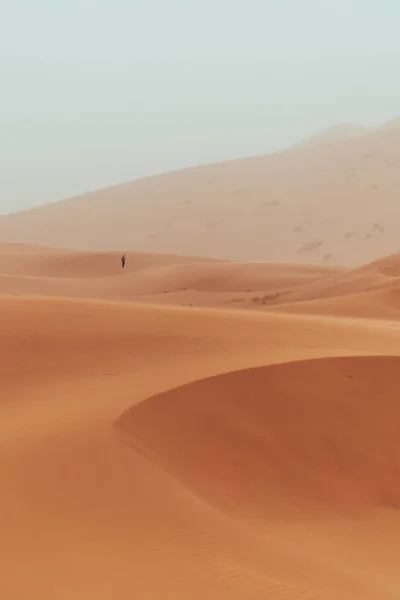 Температура Пустелі Сахари Похмурий День Мерзузі Марокко Високоякісна Фотографія — стокове фото