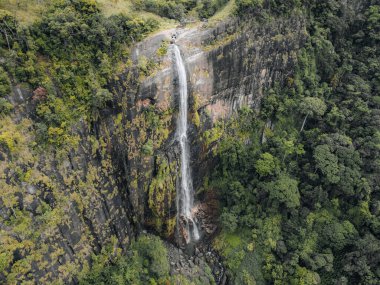 Diyaluma 'nın Hava Fotoğrafı Ella Sri Lanka' nın ormanına düştü. Yüksek kalite fotoğraf