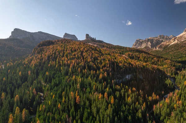 意大利南蒂罗尔白云石的帕索乔的秋天风景 高质量的照片 — 图库照片