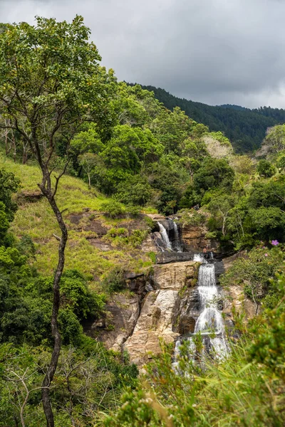 Stunning Photo Diyaluma Falls Waterfall Jungle Ella Sri Lanka High Stock Picture