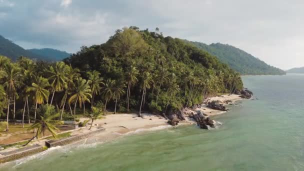 Imágenes Drones Tropicales Durante Atardecer Una Playa Samui Tailandia Imágenes — Vídeos de Stock