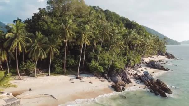 Imágenes Drones Tropicales Durante Atardecer Una Playa Samui Tailandia Imágenes — Vídeos de Stock