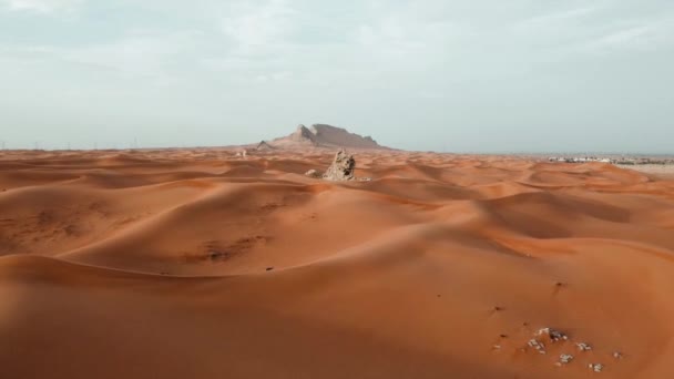 Αεροπλάνο Κηφήνας Sharjah Ντουμπάι Έρημο Στα Ηνωμένα Αραβικά Εμιράτα Κατά — Αρχείο Βίντεο