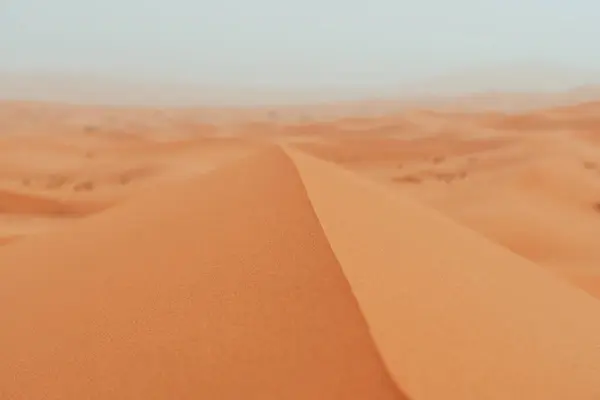 Textura Arena Durante Amanecer Sahara Merzouga Desierto Orientado Paisaje Foto —  Fotos de Stock