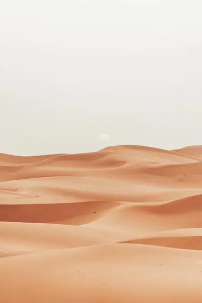 Άμμος Υφή Κατά Την Ανατολή Σαχάρα Merzouga Desert Κάθετη Πορτρέτο — Φωτογραφία Αρχείου