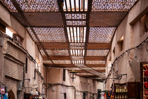 Alltag Einer Medina Marrakesch Marokko Mit Touristen Und Anderen Menschen — Stockfoto