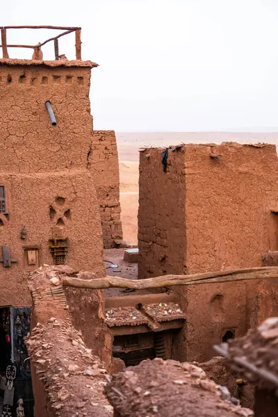 Λεπτομέρειες Για Την Οχυρωματική Πόλη Ait Benhaddou Κοντά Στο Ouarzazate — Φωτογραφία Αρχείου