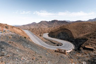 Gün batımında Dades Gorge Fas 'taki doğa, kayalar ve dağlar. Yüksek kalite fotoğraf