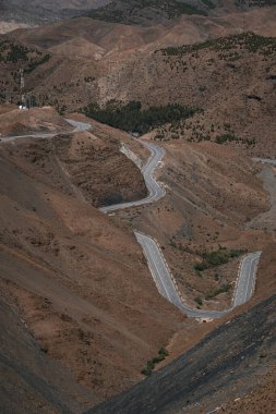 Gün batımında Dades Gorge Fas 'taki doğa, kayalar ve dağlar. Yüksek kalite fotoğraf