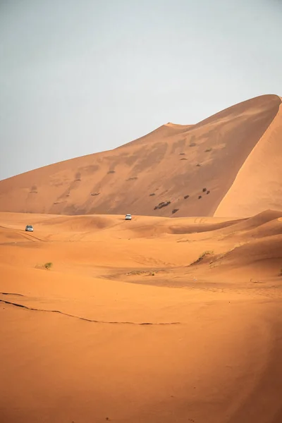 Sandstrukturen Marocko Sahara Merzouga Desert Efter Regnig Dag Högkvalitativt Foto — Stockfoto
