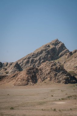 Dağ manzarası Umman, Muscat 'e yakın bir gezide. Yüksek kalite fotoğraf