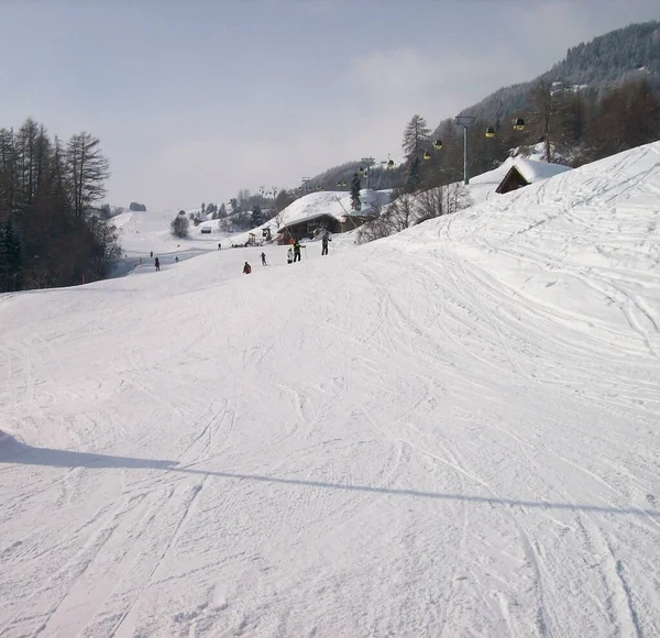 奥地利阿尔卑斯山的一个滑雪场 — 图库照片