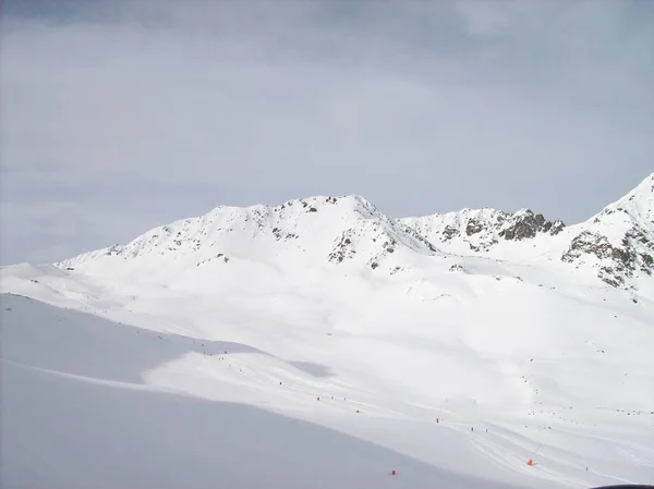 Weiße Landschaft Skigebiet Von Ladis — Stockfoto