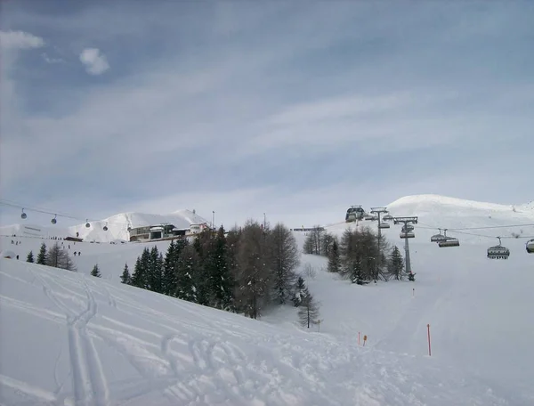 Landscape Tirol Cablecars Trees White Winterlandscape Landscape Fun Skiing Other — стокове фото