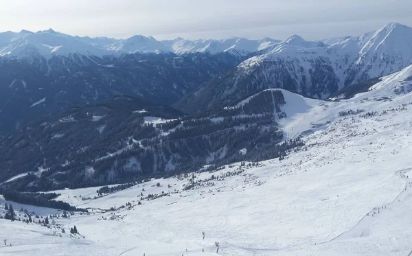 Ένα Μεγάλο Χειμερινό Τοπίο Στο Τιρόλο Αυστρία — Φωτογραφία Αρχείου
