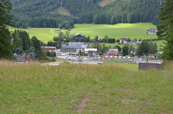 Krajobraz Zbocza Góry Pobliżu Mariazell — Zdjęcie stockowe