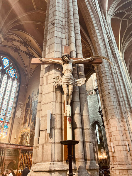 cathedral of saint mary of the holy trinity church in paris, france