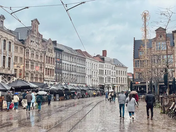 Amsterdam Pays Bas Juillet 2018 Les Gens Marchent Long Rue — Photo