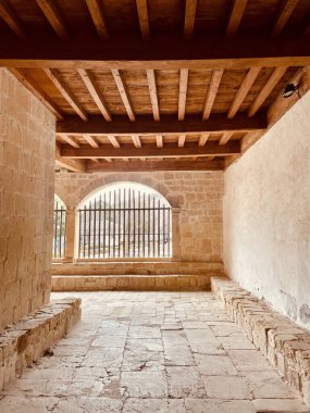 ancient stone wall in the middle ages