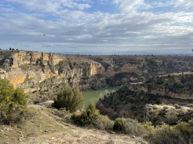 İsrail 'in kuzeyindeki Negev Çölü' nün güzel manzarası