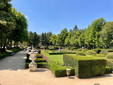 La granja de san Ildefonso, jardines, fuentes, palacio, real sitio de San Ildefonso, Segovia, İspanya