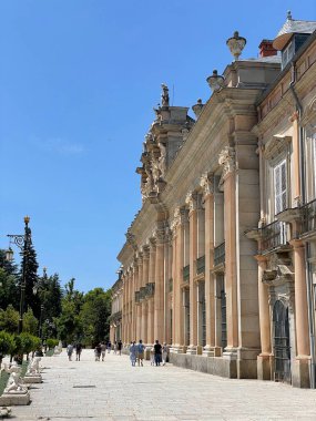 Los Angeles de San Rafael, jardines, fuentes, parador de la granja, la granja de san Ildefonso, real sitio de san Ildefonso. Segovia, İspanya. 