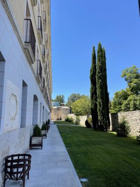 Los Angeles de San Rafael, jardines, fuentes, parador de la granja, la granja de san Ildefonso, real sitio de san Ildefonso. Segovia, Espaa. 