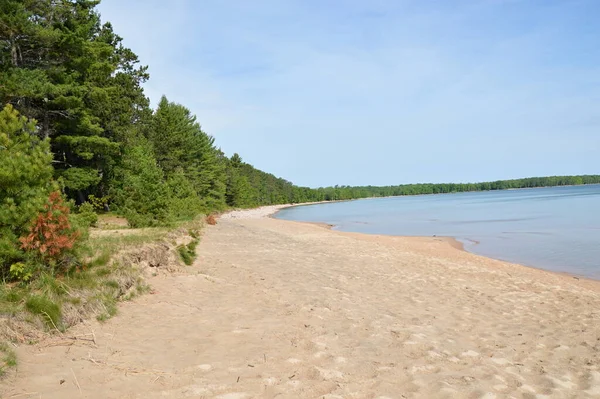 Παραλία Στο Lake Superior Michigan — Φωτογραφία Αρχείου