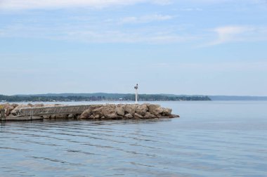 Michigan Gölü 'ndeki rıhtım Şehir Çaprazında