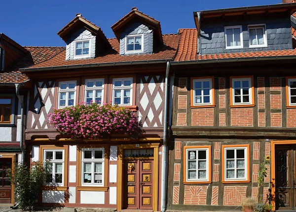 Harz Dağları Saksonya Daki Wernigerode Eski Kasabası Ndaki Tarihi Binalar — Stok fotoğraf